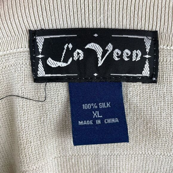 La Veen Silk Polo Top Size XL EUC - Picture 6 of 6